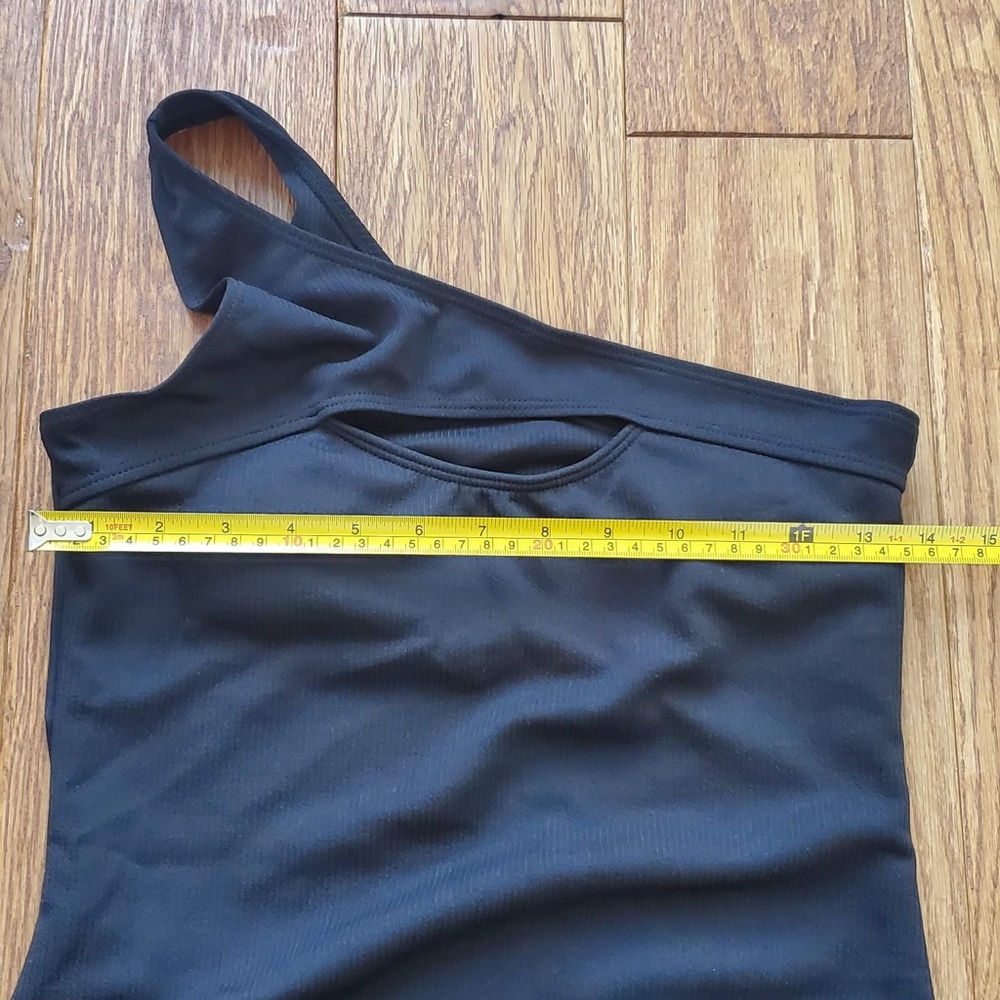 🔥SALE	🔥 One Shoulder Swimsuit Black - Picture 4 of 7